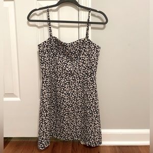 Black & White Flowered Mini Dress